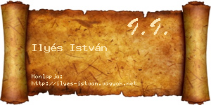 Ilyés István névjegykártya