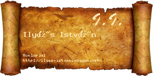 Ilyés István névjegykártya